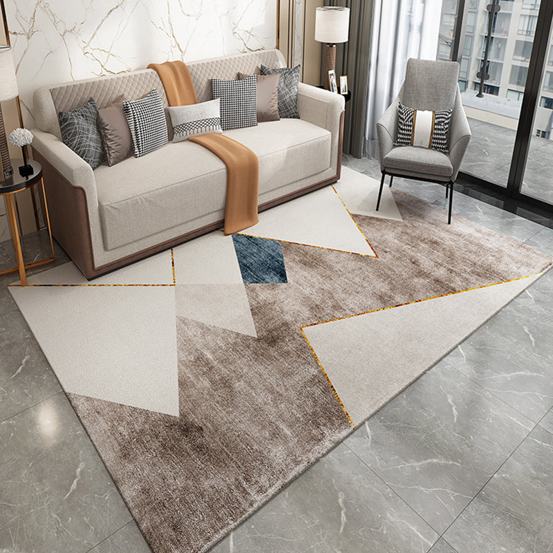 Light Brown Modern Carpet Color Lump Carpet Washable Carpet for Living Room