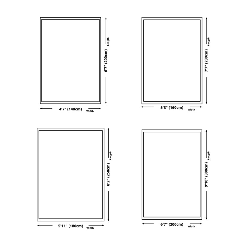 Nostalgia Ombre Print Rug Polyester Indoor Carpet Stain Resistant Area Carpet for Living Room