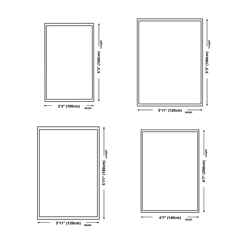 Orange Modern Carpet Polyester Striped Carpet Non-Slip Backing Carpet for Home Decor