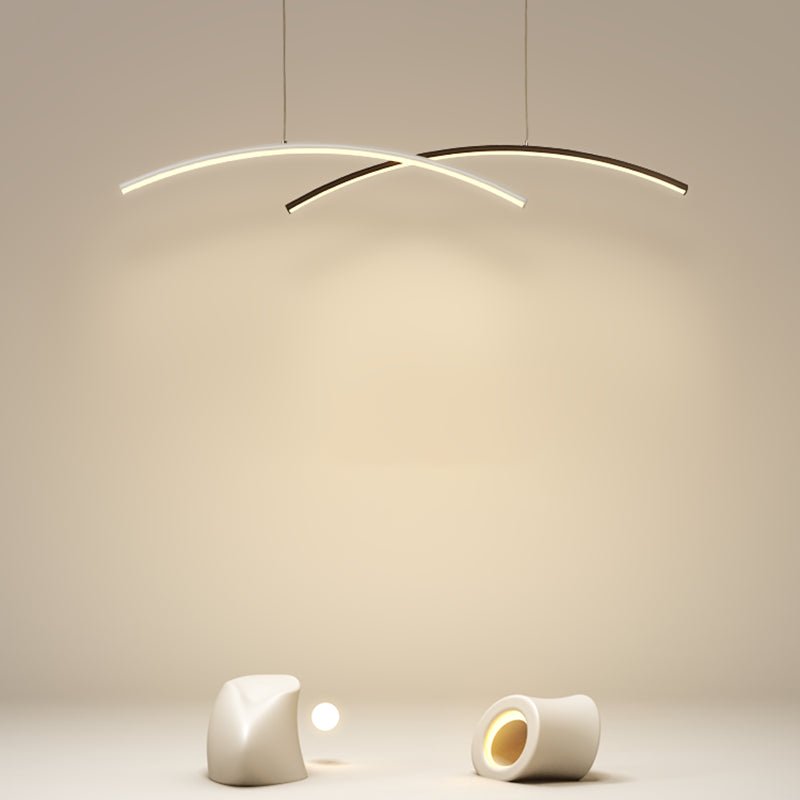 Nordic Characteristic Simple Modern Style LED Island Chandelier Light for Dining Room Living Room