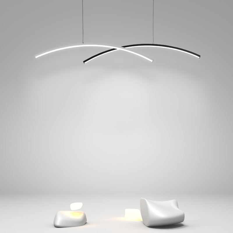 Caratteristica nordica semplice stile moderno a led lampadario isola lampadario per soggiorno sala da pranzo