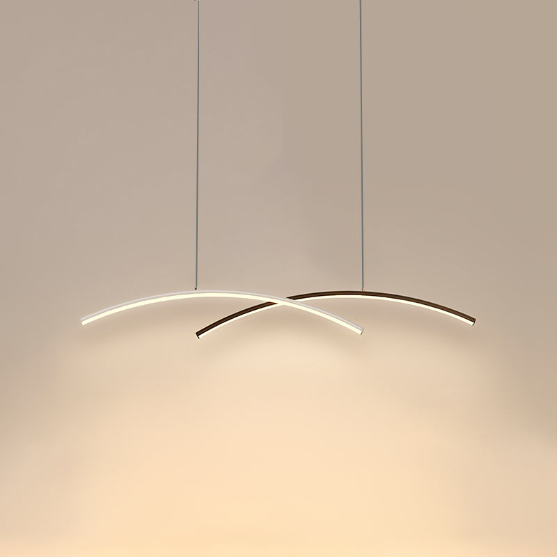 Caratteristica nordica semplice stile moderno a led lampadario isola lampadario per soggiorno sala da pranzo