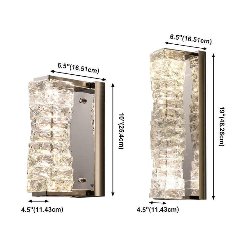 Lampada a monte a parete in cristallo trasparente stile moderno fulmine uniche a parete con le luci di applique