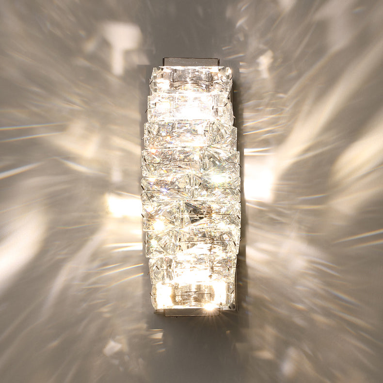 Lampada a monte a parete in cristallo trasparente stile moderno fulmine uniche a parete con le luci di applique
