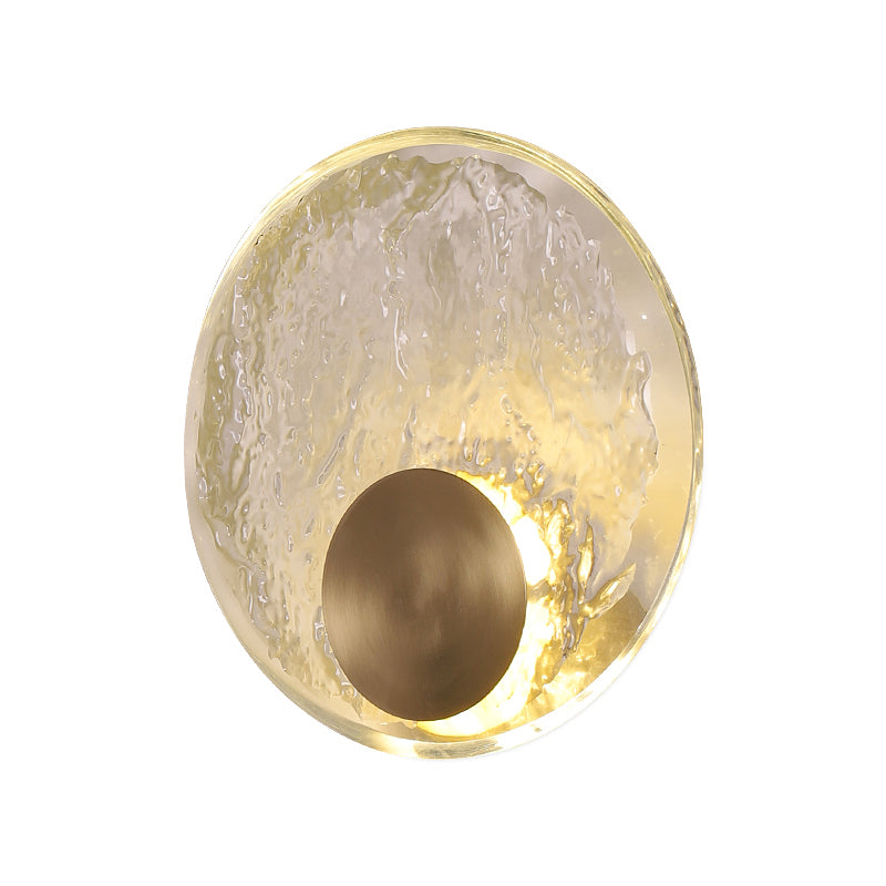 Crystal Ideas de iluminación de pared de 1 luces Round Clear Modern Style Lighting Lights Lights