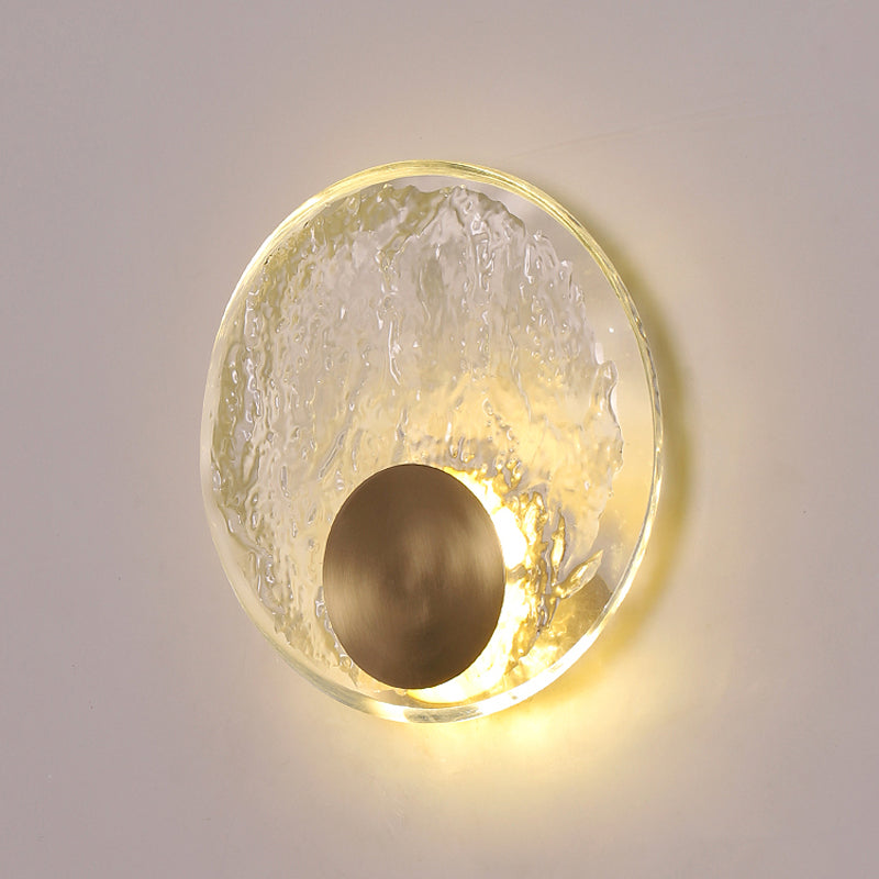Crystal Ideas de iluminación de pared de 1 luces Round Clear Modern Style Lighting Lights Lights