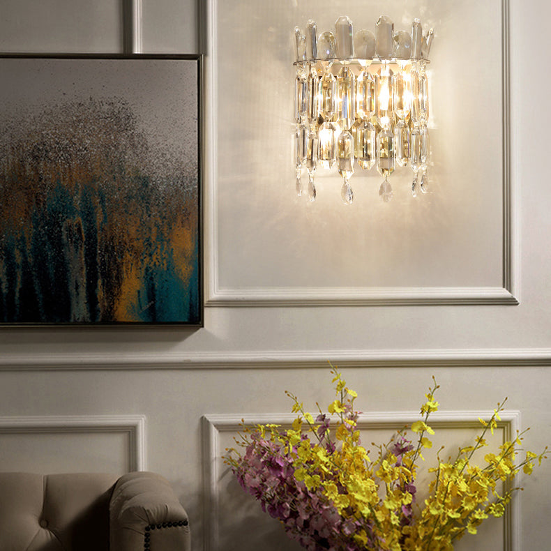 Mont-cylindre Crystal Mur Murd Dismature Style Modern Style 2 LIGHTS MURS LUMILES