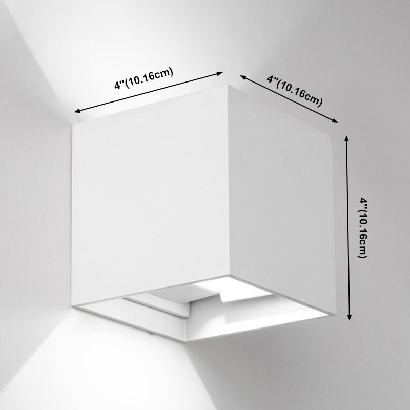 Square 2-Lights Wall Lighting Fixtures Modern Style Aluminum Wall Mounted Lamps