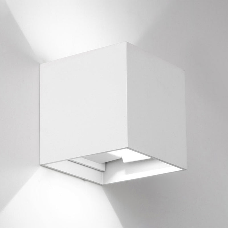 Apparecchi di illuminazione a parete a 2 luci quadrate in stile moderno lampade a parete in alluminio