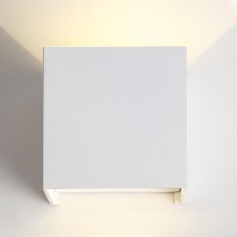 Square 2-Lights Wall Lighting Fixtures Modern Style Aluminum Wall Mounted Lamps