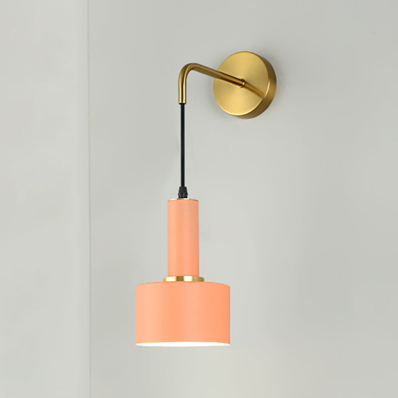 Estilo moderno de 1 luz de montaje en la pared Luz de lámpara Cilíndrica de metal apliques de pared