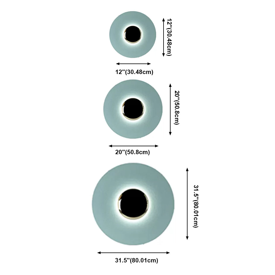 Circular 1-Light Wall Mounted Lighting Fixtures Modern Style Metal Sconce Lights