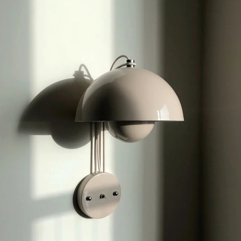 Modern Style Metal Wall Lighting Fixtures 1-Light Dome Sconce Light Fixture