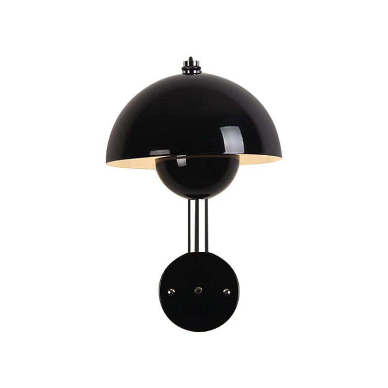 Modern Style Metal Wall Lighting Fixtures 1-Light Dome Sconce Light Fixture