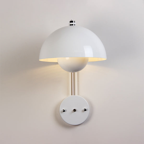 Modern Style Metal Wall Lighting Fixtures 1-Light Dome Sconce Light Fixture