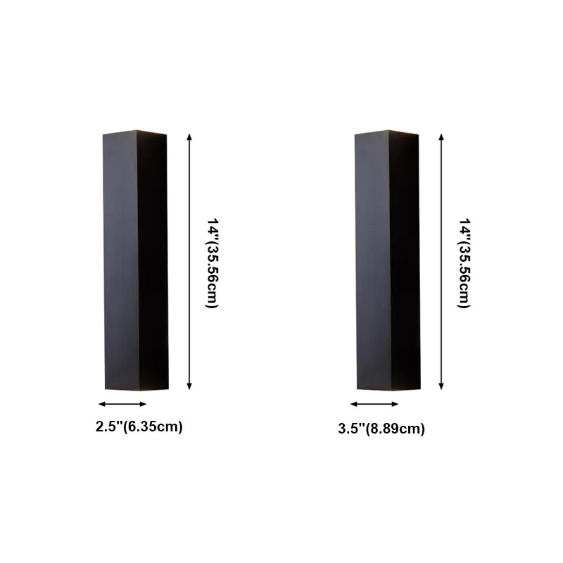 Lampe à lampe murale en aluminium de style moderne Applique 2 LIGHTES RECTANGE CHAMP MURM