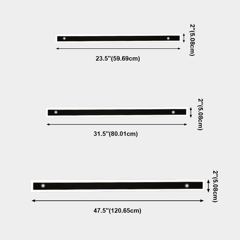 Linearer Schatten 1-Licht im Freien wasserdichte Wandleuchten moderne Wandbeleuchtung in Schwarz