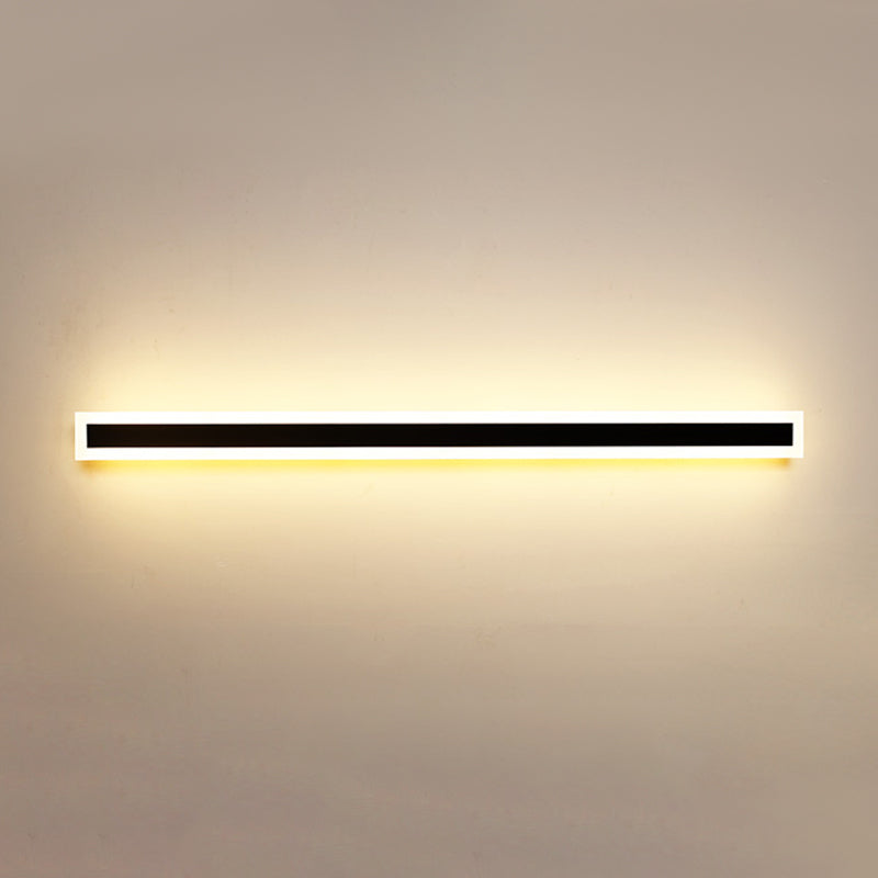 Linearer Schatten 1-Licht im Freien wasserdichte Wandleuchten moderne Wandbeleuchtung in Schwarz