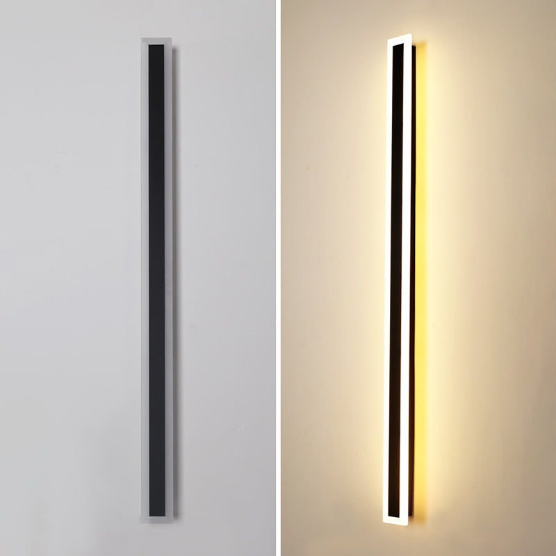 Linearer Schatten 1-Licht im Freien wasserdichte Wandleuchten moderne Wandbeleuchtung in Schwarz