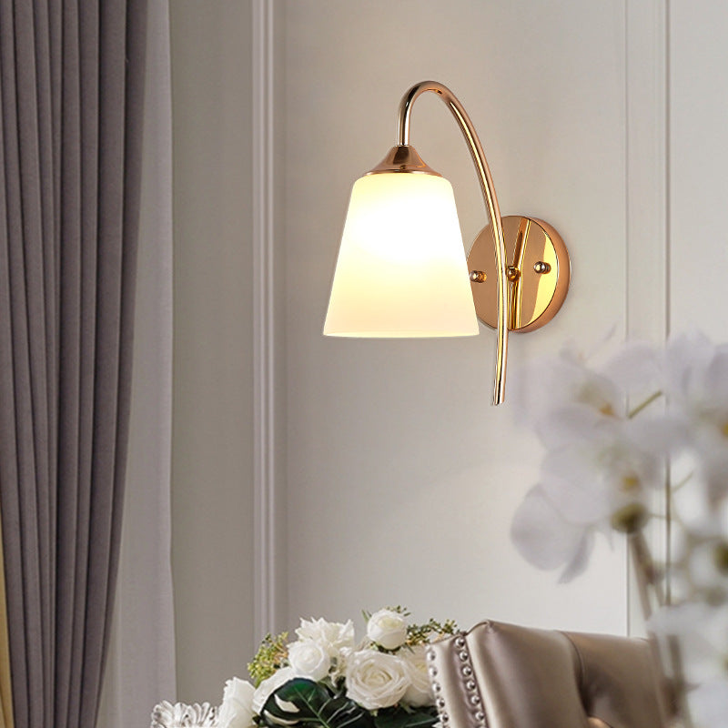 Aparcos de pared de pared de cono de 1 luces de estilo de pared de vidrio de estilo simple