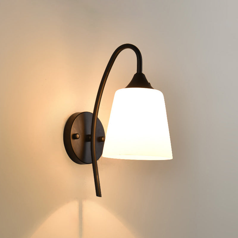 Aparcos de pared de pared de cono de 1 luces de estilo de pared de vidrio de estilo simple