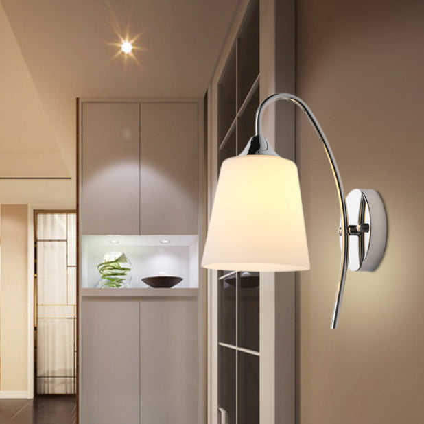 Aparcos de pared de pared de cono de 1 luces de estilo de pared de vidrio de estilo simple