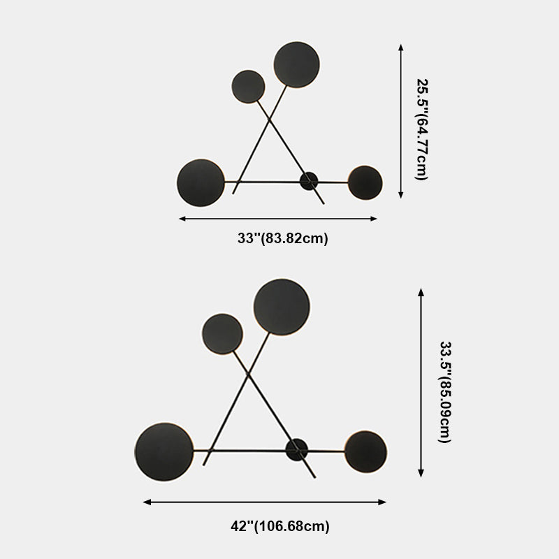 Geometric Sconce Lights Modern Wall Light Fixture Metal 4 Light Wall Sconce Lights