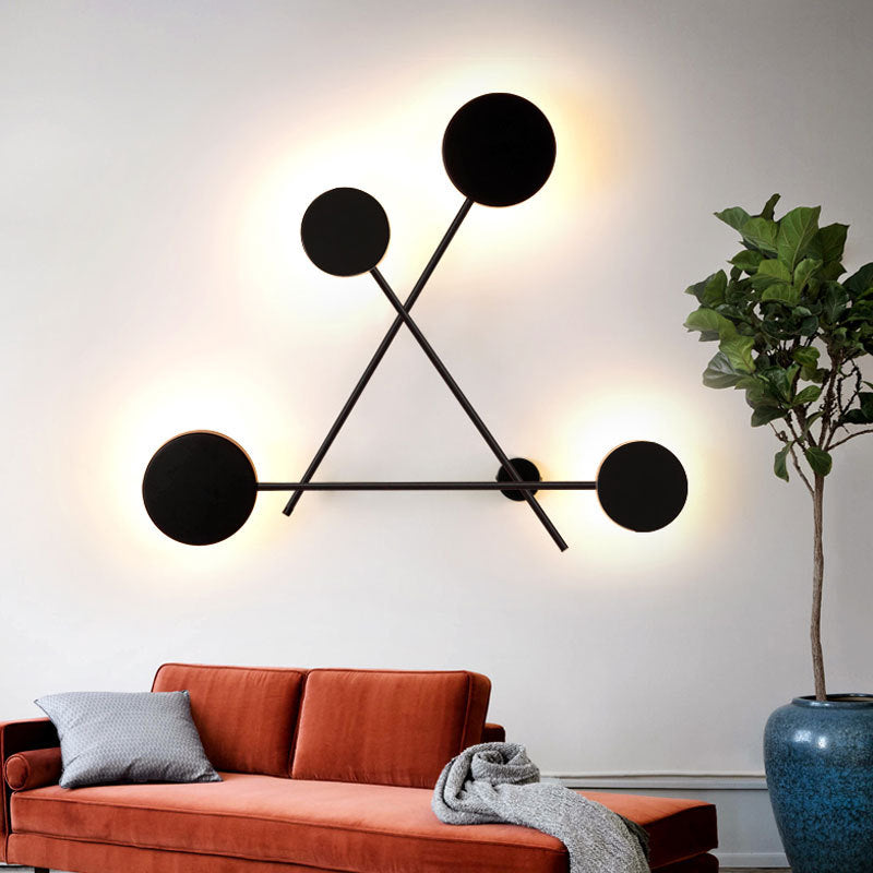 Geometric Sconce Lights Modern Wall Light Fixture Metal 4 Light Wall Sconce Lights