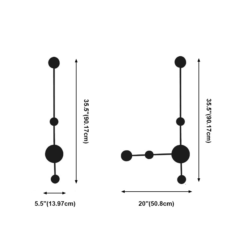 Luz de la matrícula moderna Lighting Geométrico Luz de luz Luces de pared de metal para sala de estar