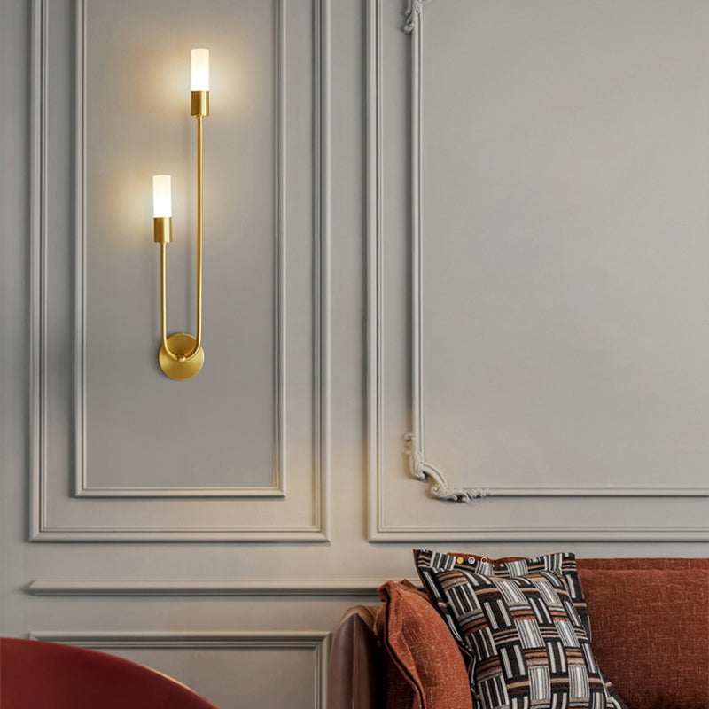 Cilinder wand sconce lichten moderne wandlamp armatuur metaal 2 lichte wandwanden