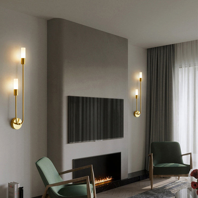 Cilinder wand sconce lichten moderne wandlamp armatuur metaal 2 lichte wandwanden