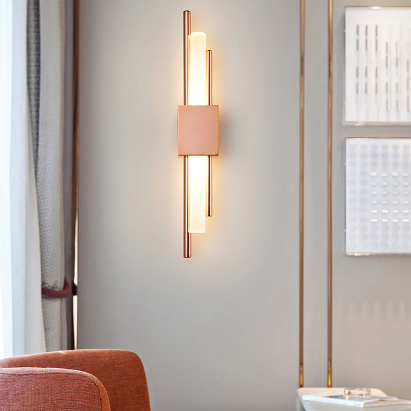 Iluminación de la pared de la pared cilindro luces de pared modernas metal 1 lámparas de luz de luz