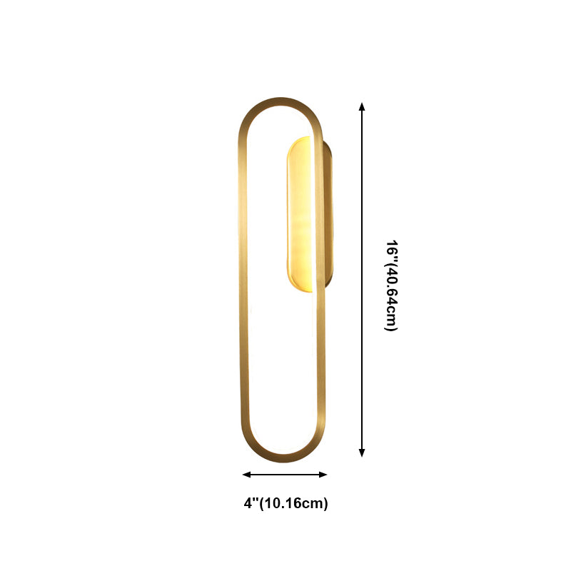 Ovale Wandleuchte moderne Wandleuchte Metall 1 Lichtleuchte Leuchte