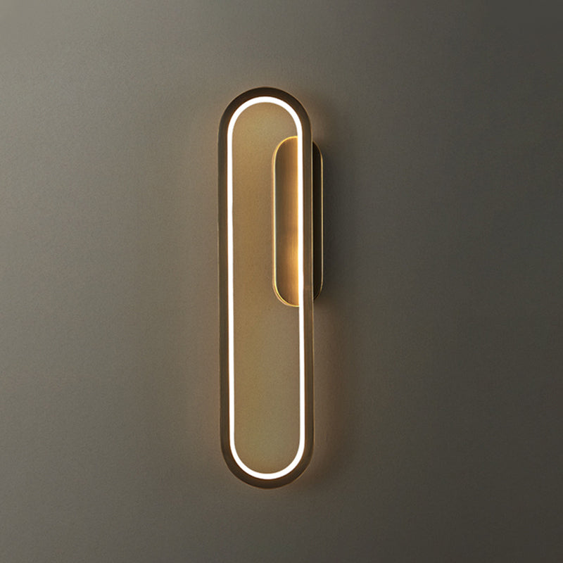 Ovale Wandleuchte moderne Wandleuchte Metall 1 Lichtleuchte Leuchte