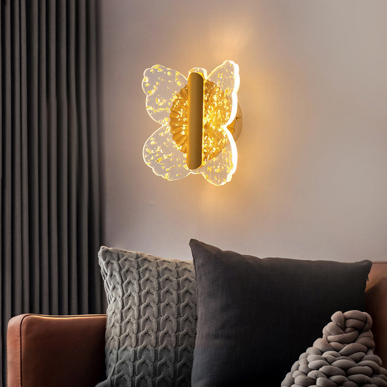 Modern Wall Sconce Lighting Metal Wall Sconce 1 Light Sconce Light Fixture in Gold