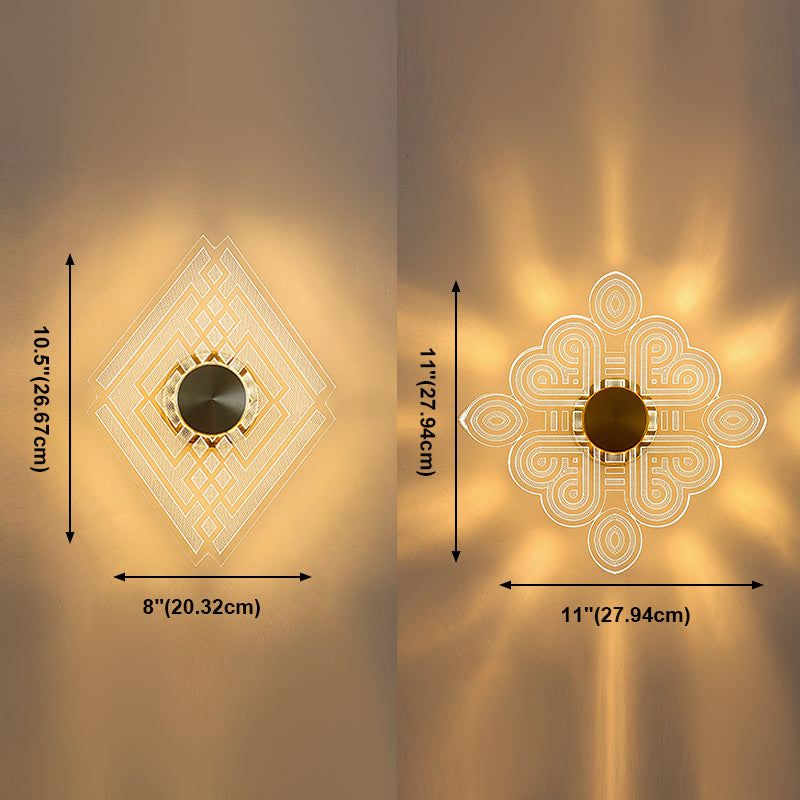 Modern Wall Sconce Lighting Metal Wall Sconce 1 Light Sconce Light Fixture in Gold