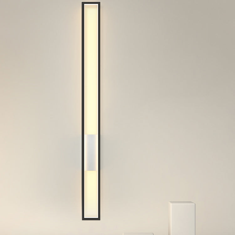 Illuminazione a parete da parete da parete lineare illuminazione moderna di applique con tonalità metallica