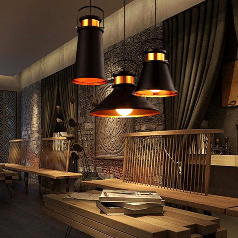 Industrial Geometric Pendant Light Metal 1 Light Pendant Lighting Fixtures