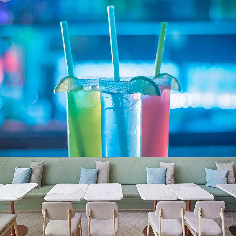 Horizontal Photography Mural Wallpaper Eco-friendly Wall Covering for Bar