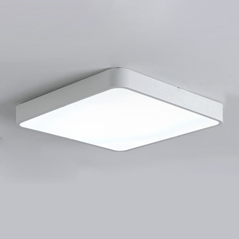 White Ceiling Light Modern 1 Light Flush Mount Ceiling Fixture for Living Room