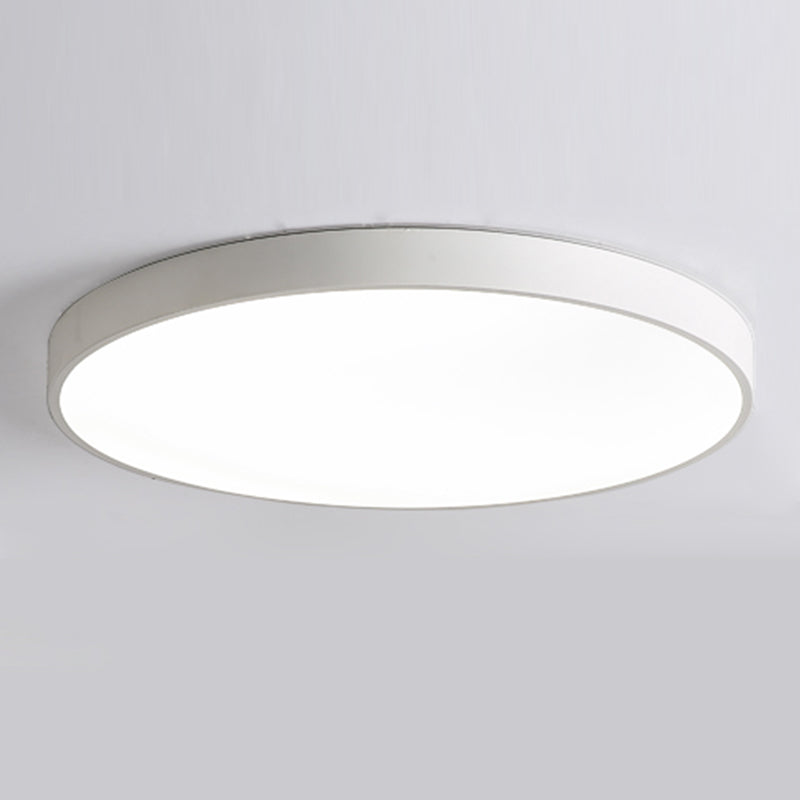 White Ceiling Light Modern 1 Light Flush Mount Ceiling Fixture for Living Room