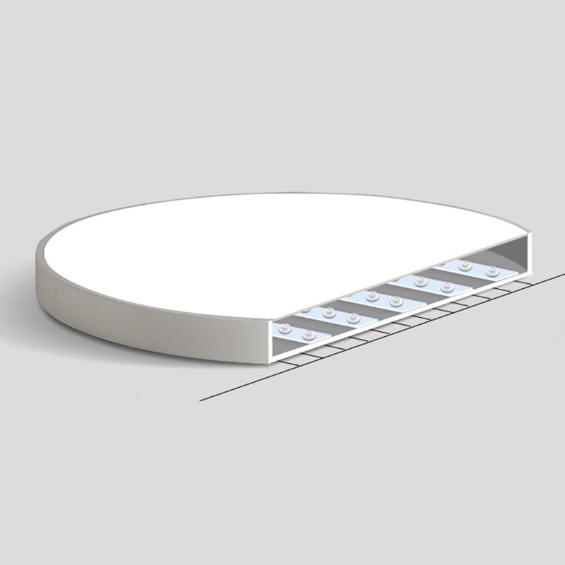 White Ceiling Light Modern 1 Light Flush Mount Ceiling Fixture for Living Room