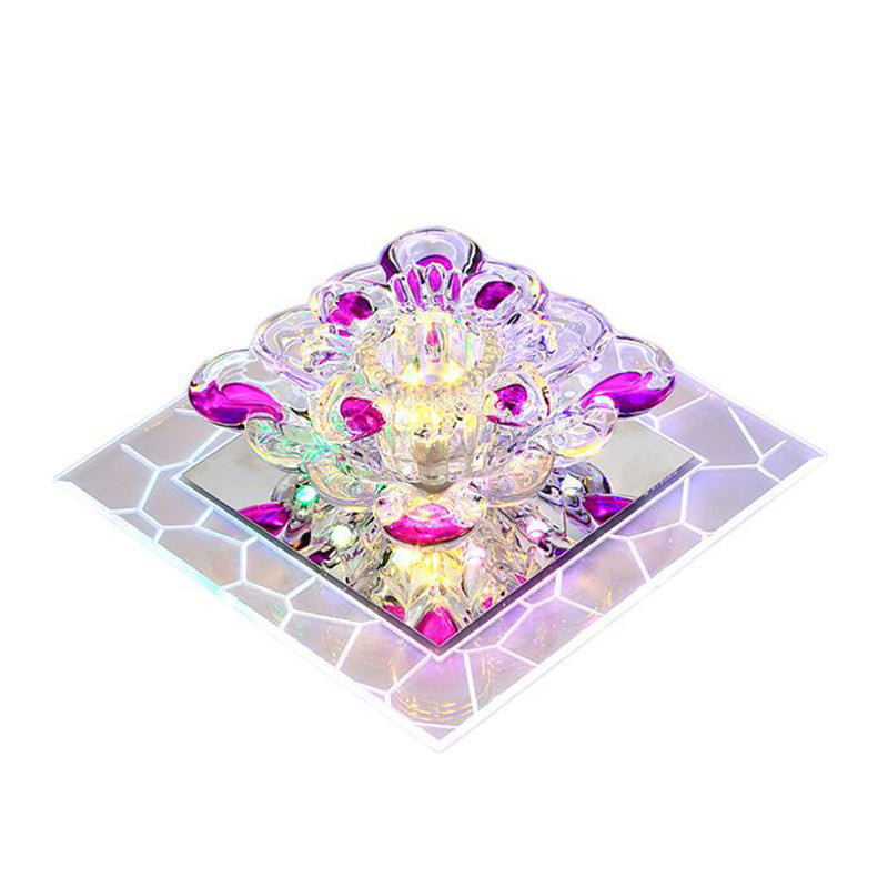 Modern Style LED Crystal Ceiling Light Mini Hallway Corridors Ceiling Light with Hole 2-4.3'' Dia