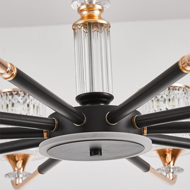 Cylinder Chandelier Light Fixture Vintage Acrylic Pendant Lighting for Restaurant