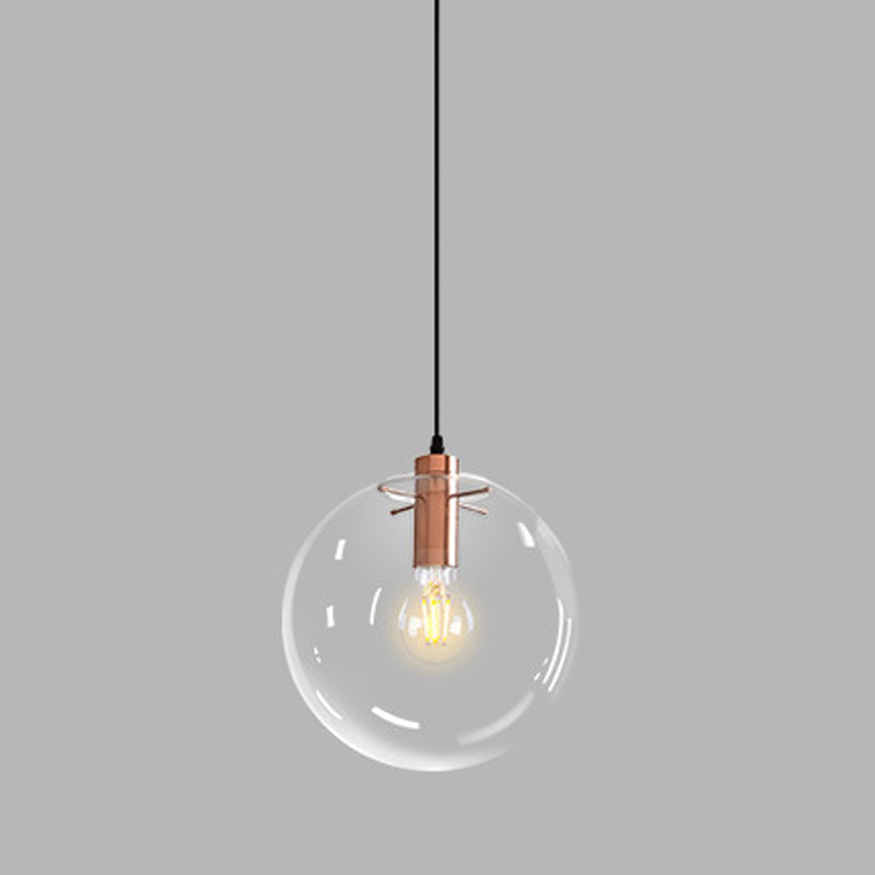 Einfachheit Glas Anhänger Beleuchtung moderne 1 Kopfhängelampe für Esszimmer
