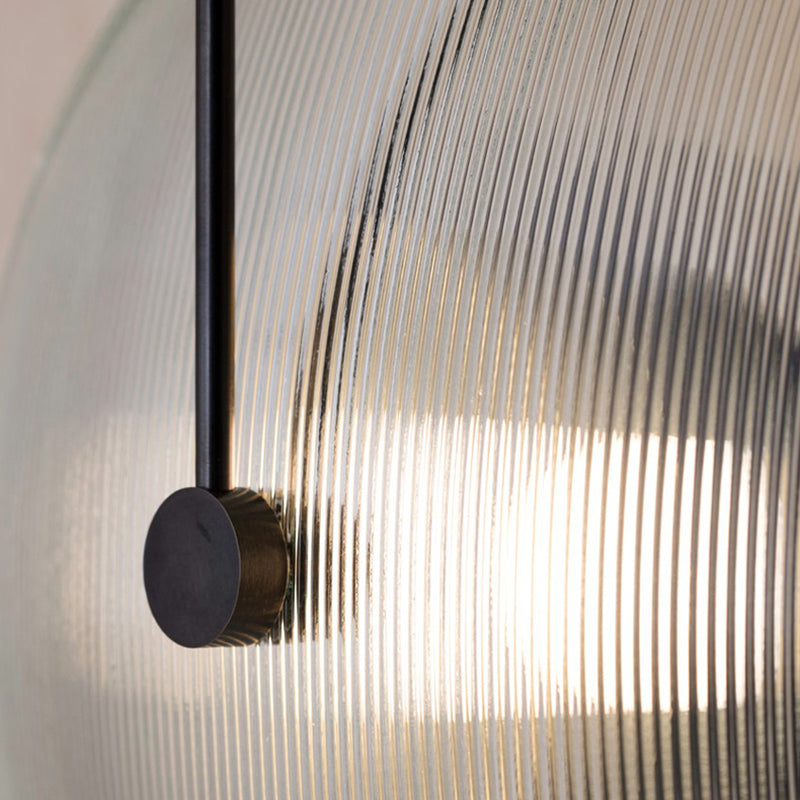 Lámparas de luz redonda lámpara de pared moderna de 1 luces con sombra de hierba