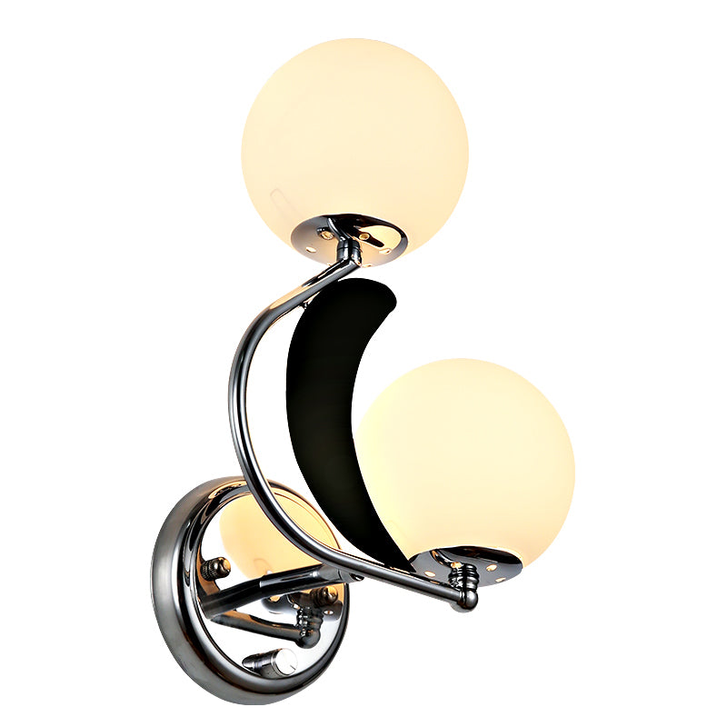 Luminaires d'éclairage Globe Sconce MODERNE LIGHT SIGHT SIGHT LAME MURD AVEC LA COMMANDE D'HERBE BLANC