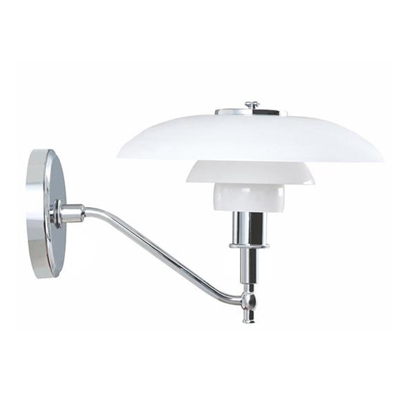 Modern Metal LED Flush Mount Wall Sconce 1-Light Wall Sconce Lights with Grass Shade