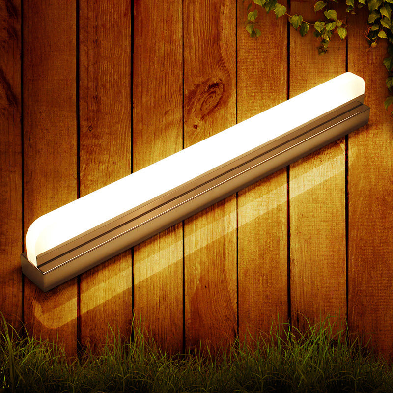 Silver LED Vanity Wall Light Fixtures Modern Mirror Front Light Metal Vanity Lights