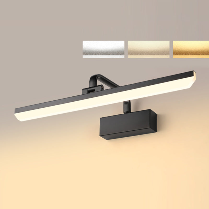 Metal Wall Mounted Light Fixture LED Vanity Wall Sconce with Curved Arm